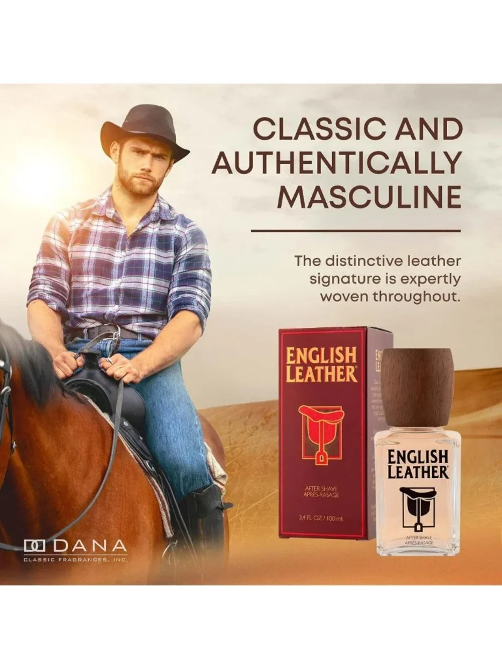 Men's Aftershave 3.4oz | English Leather Scent | Refreshing & Long-Lasting